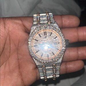 Audemars Piguet two tone rose gold VVS moissanite will pass diamond tester
